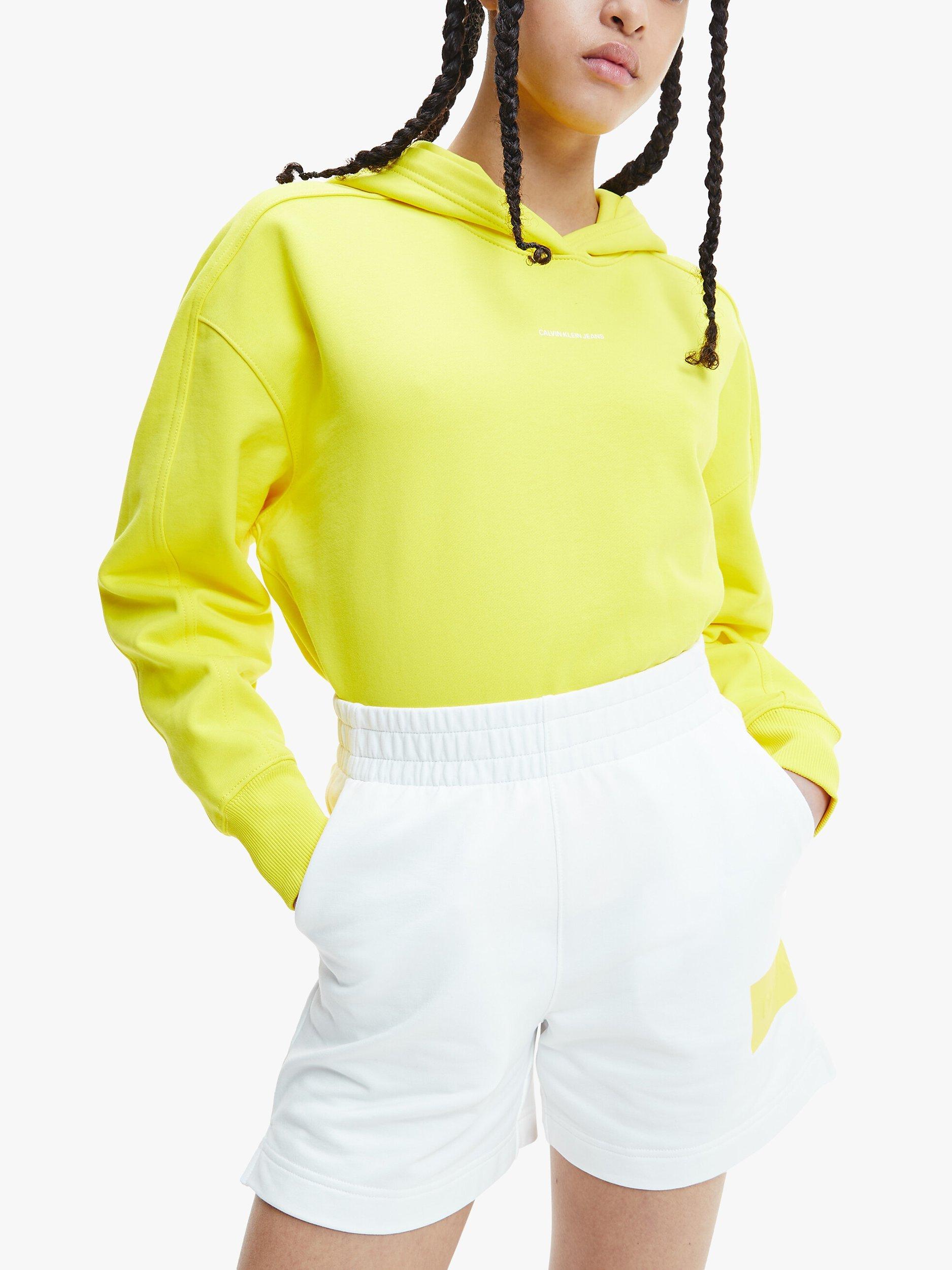 Calvin Klein Jeans Micro Logo Organic Cotton Hoodie, Bright Sunshine