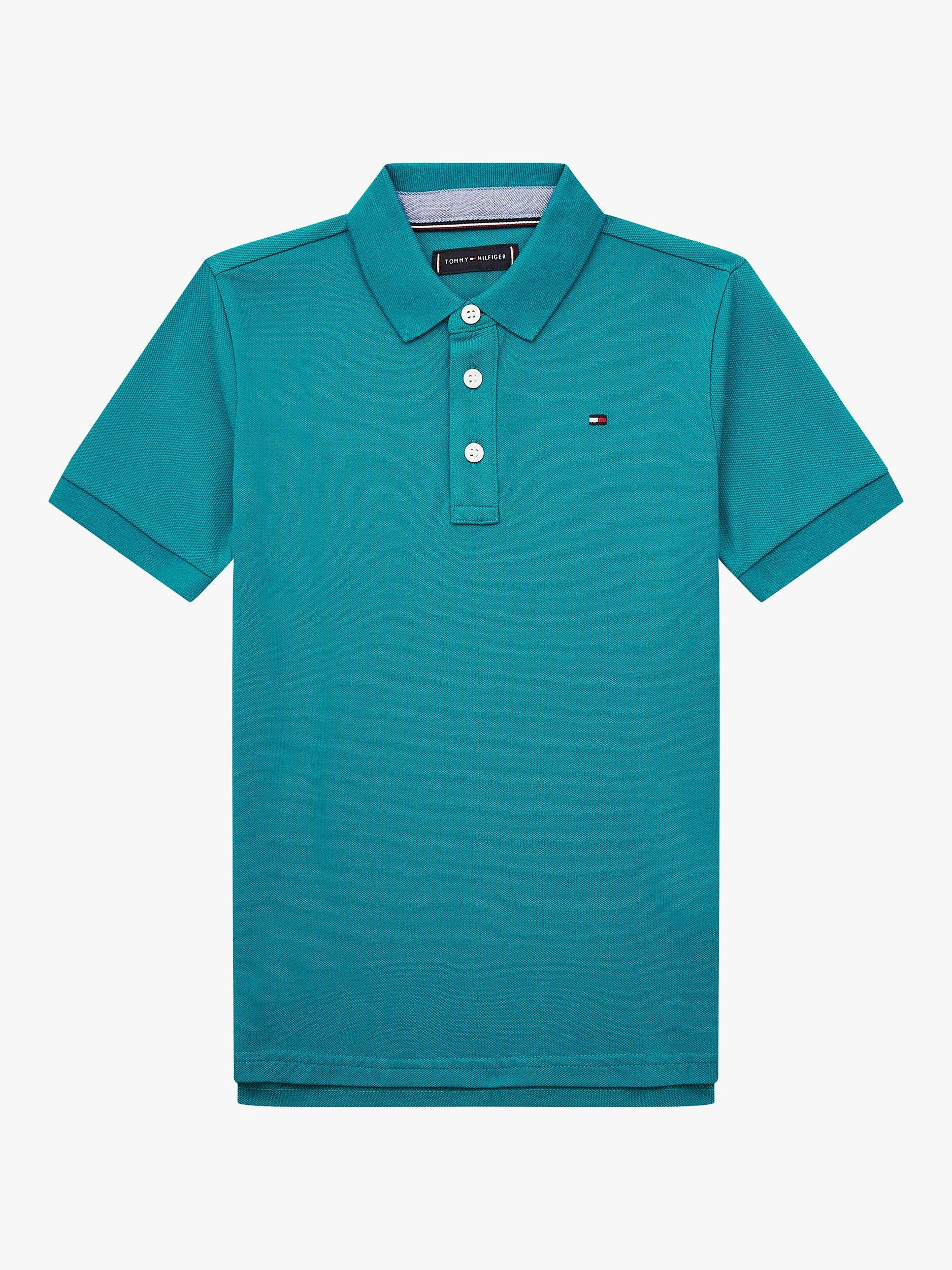 Tommy Hilfiger Kids' Essential Polo Shirt, Teal
