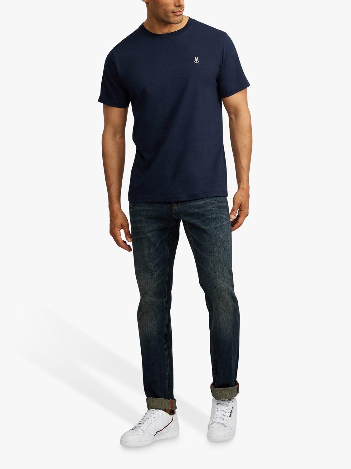 Product image 2 of 6, which shows Psycho Bunny Classic Logo Crew Neck Pima Cotton T-Shirt, Navy, S