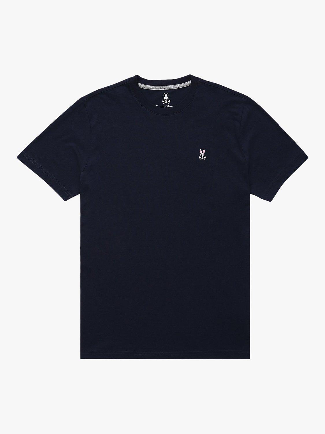 Product image 3 of 6, which shows Psycho Bunny Classic Logo Crew Neck Pima Cotton T-Shirt, Navy, S
