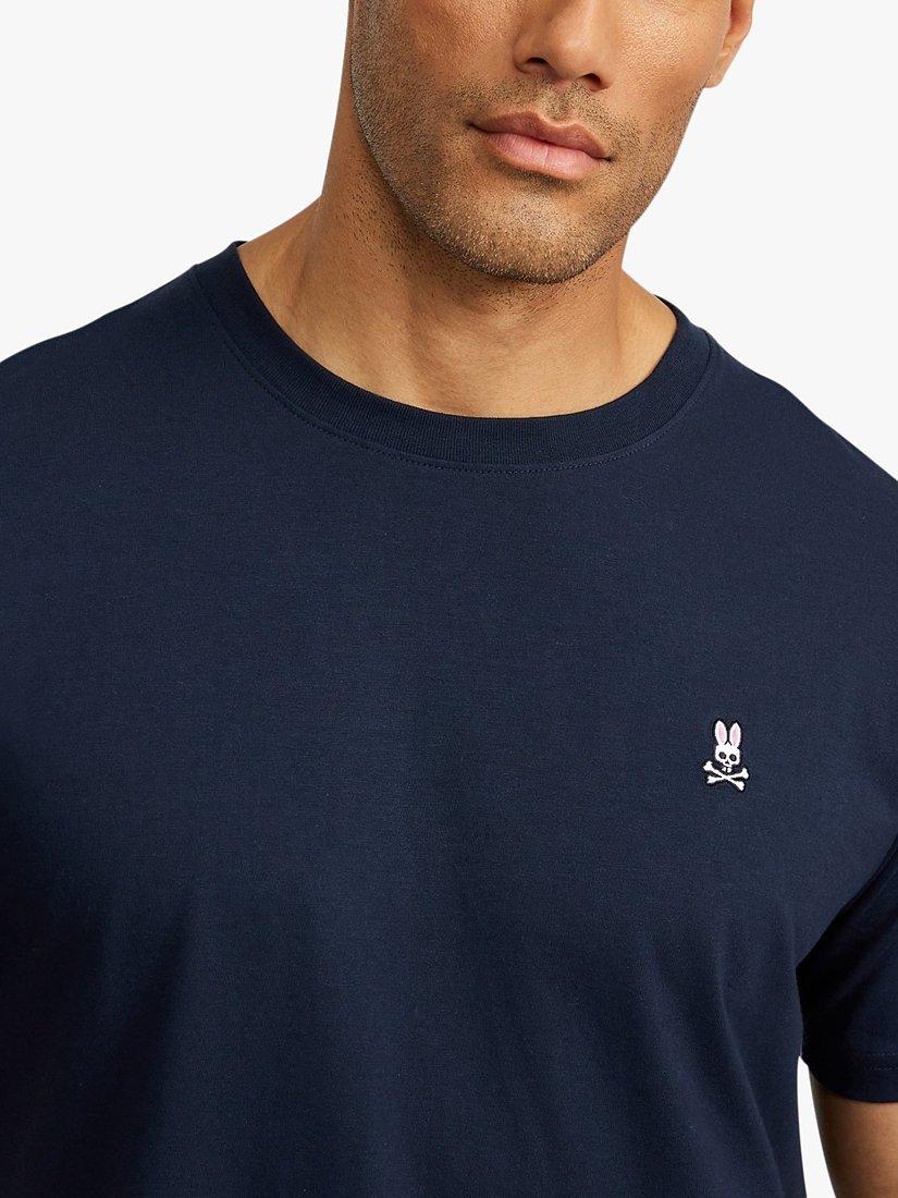 Product image 4 of 6, which shows Psycho Bunny Classic Logo Crew Neck Pima Cotton T-Shirt, Navy, S