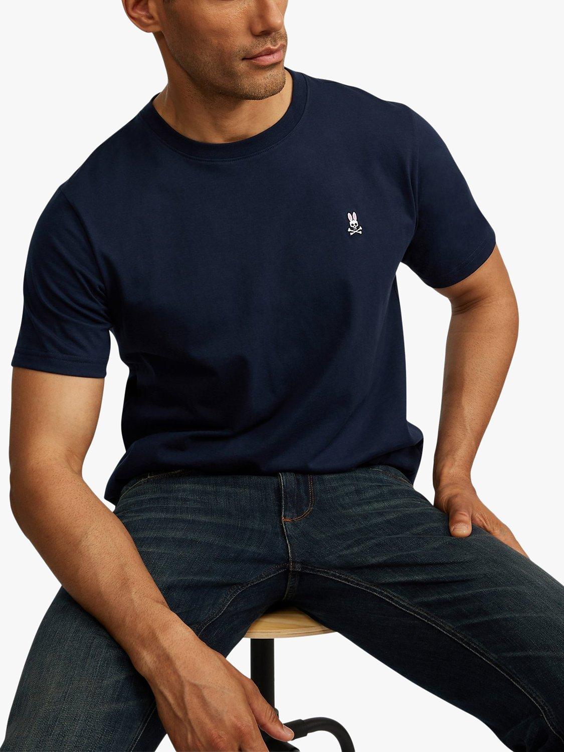 Product image 6 of 6, which shows Psycho Bunny Classic Logo Crew Neck Pima Cotton T-Shirt, Navy, S