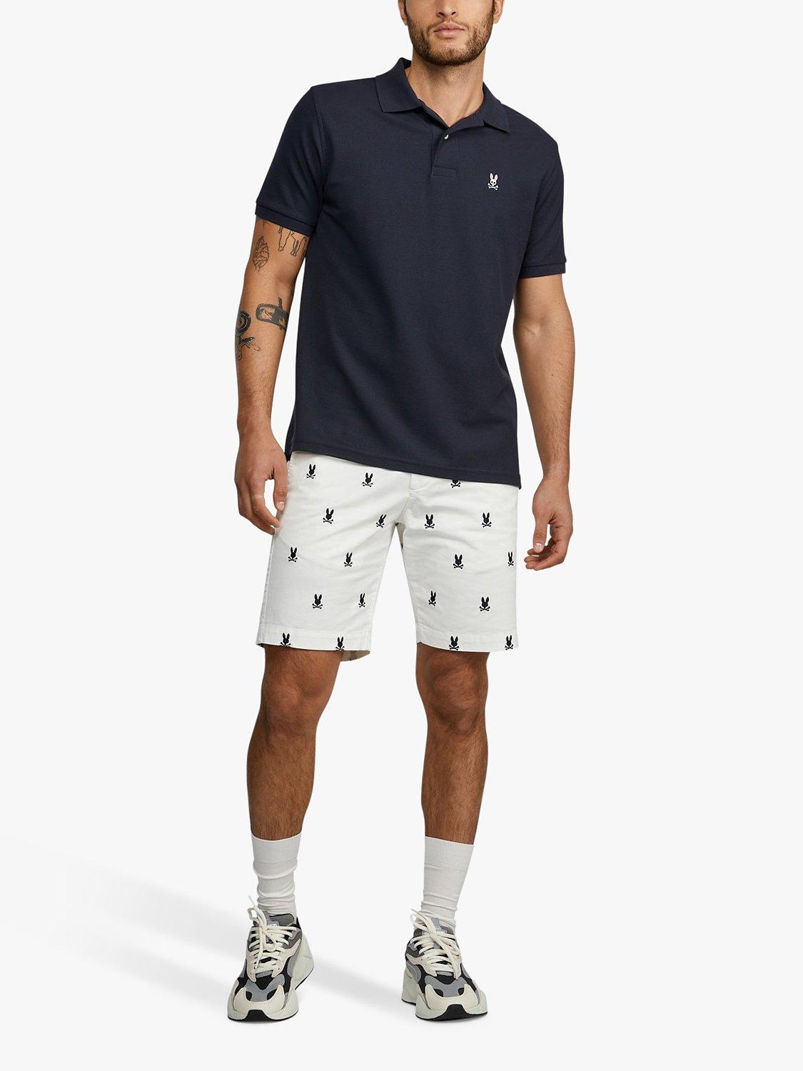 Product image 2 of 6, which shows Psycho Bunny Classic Short Sleeve Pique Polo Shirt, Navy, S