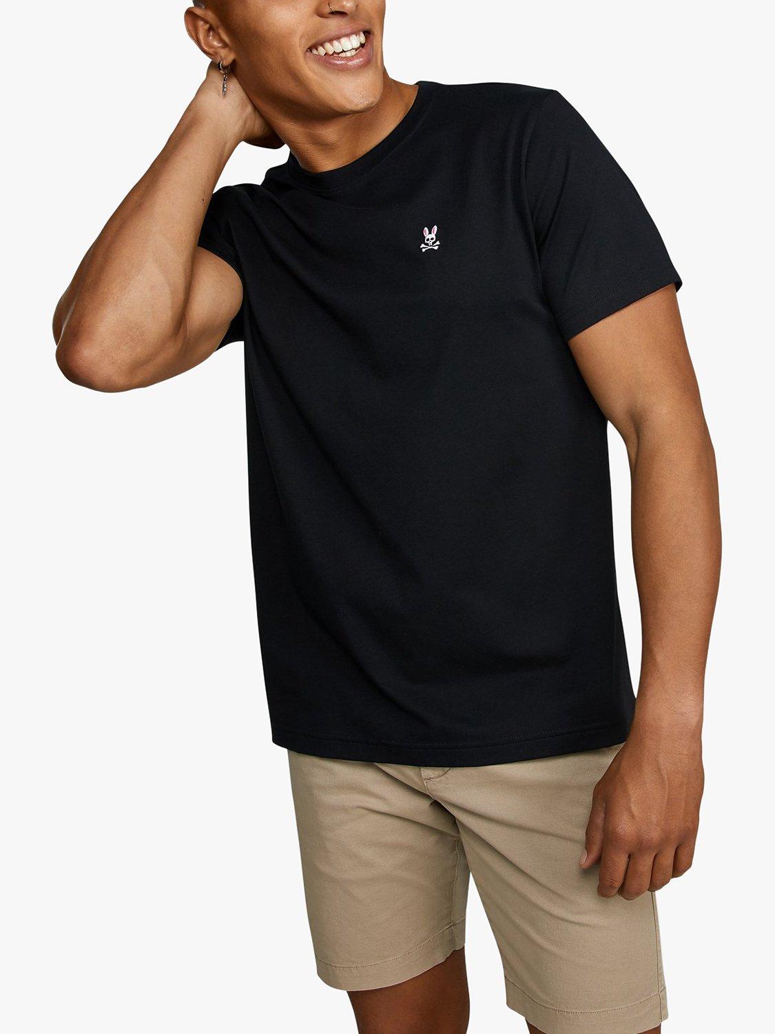 Psycho Bunny Classic Logo Crew Neck Pima Cotton T-Shirt, Black, S