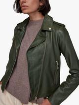 Whistles Agnes Leather Biker Jacket