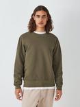 John Lewis ANYDAY Cotton Crew Neck Sweatshirt, Khaki