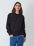 John Lewis ANYDAY Cotton Crew Neck Sweatshirt, Black