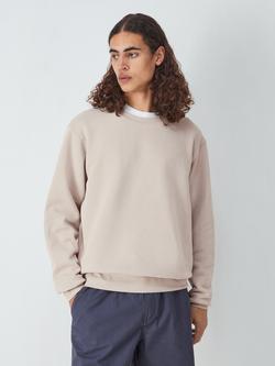 John Lewis ANYDAY Cotton Crew Neck Sweatshirt, Stone
