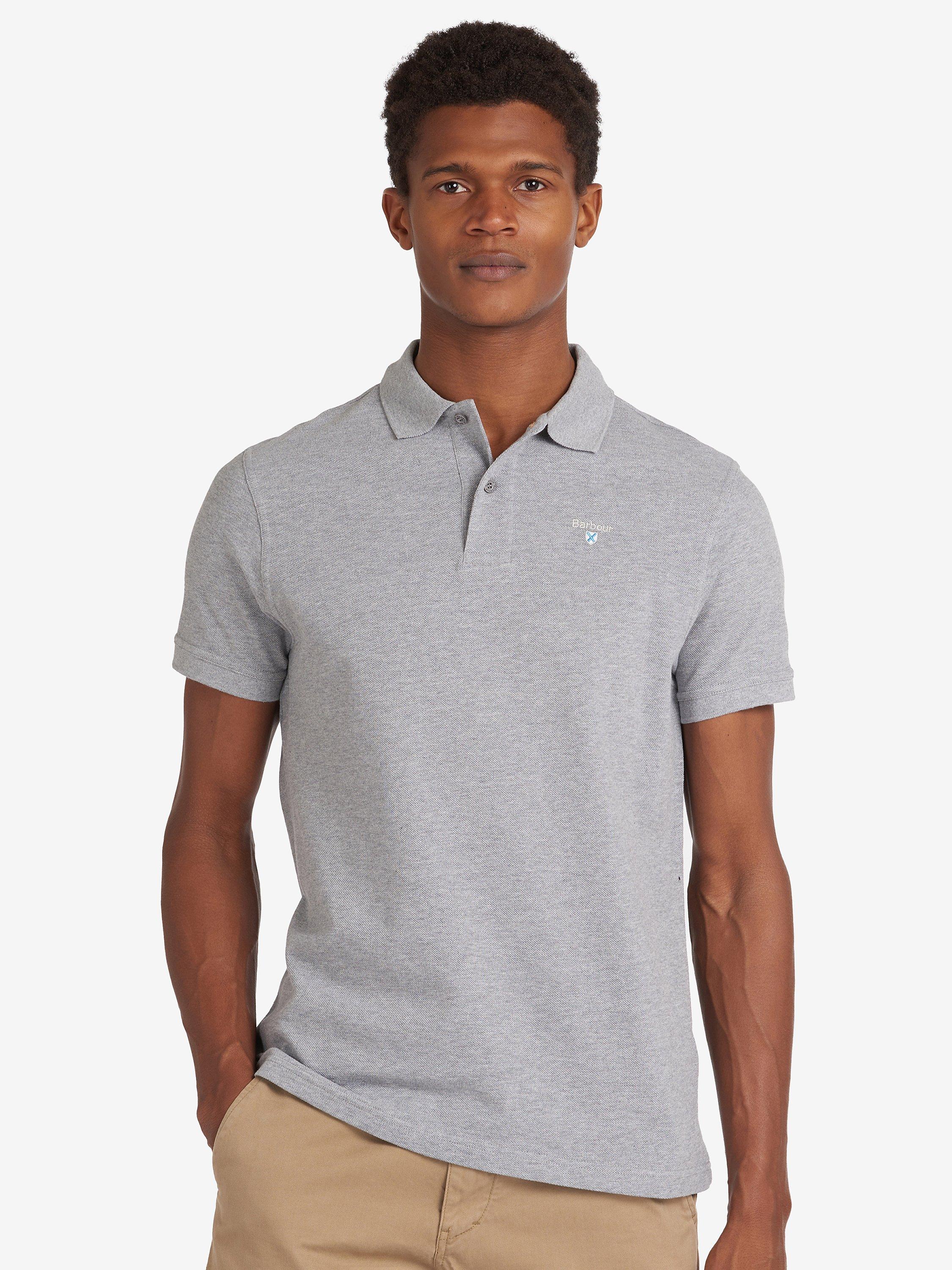 Grey marl polo shirt hotsell