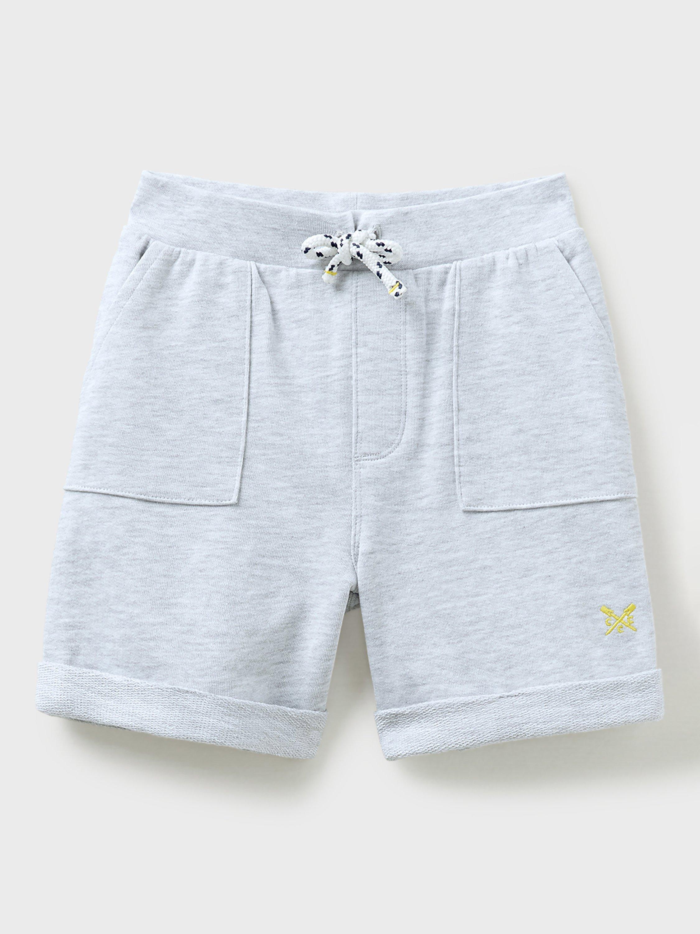 Crew Clothing Kids' Spacedye Shorts, Grey
