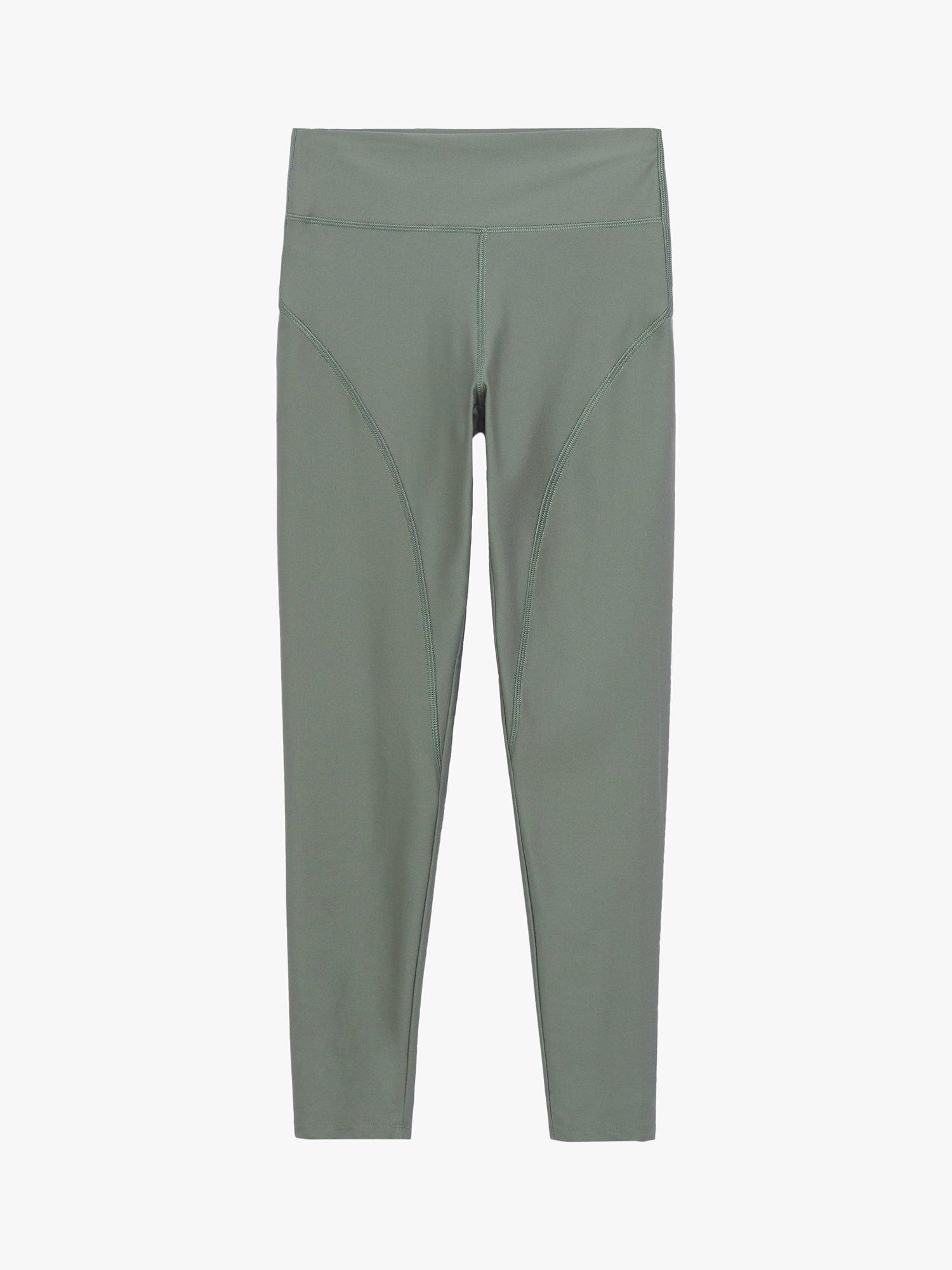 Product image 7 of 7, which shows Mango Breathable Sports Leggings, Khaki, S