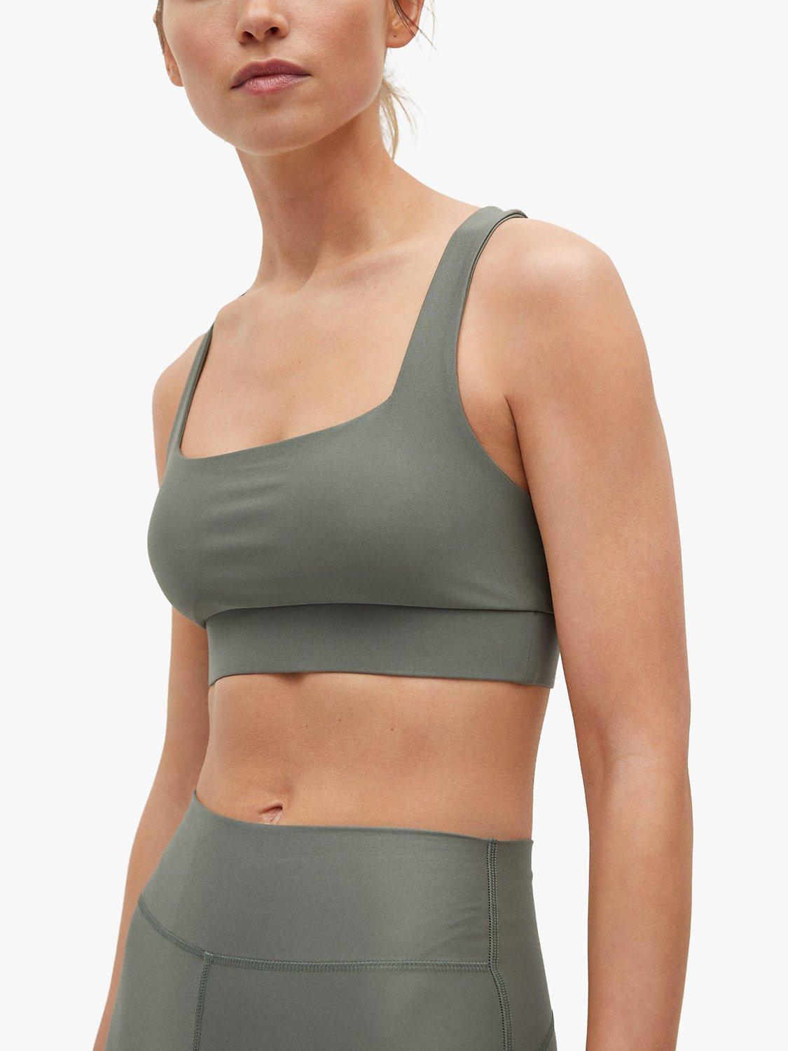 Product image 4 of 7, which shows Mango Breathable Sports Leggings, Khaki, S
