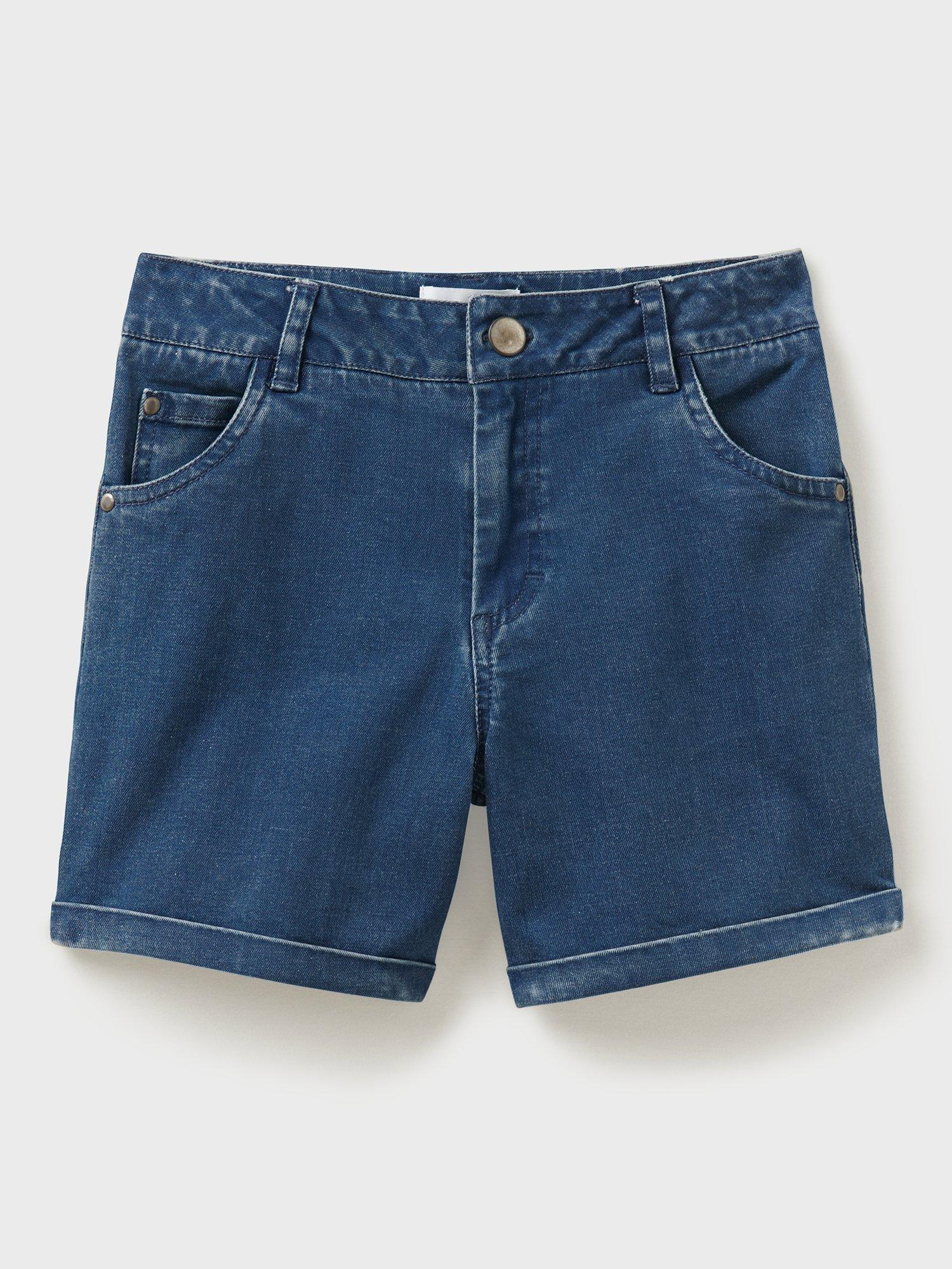 Product image 1 of 2, which shows Crew Clothing Kids' Denim Shorts, Blue, 3-4 years