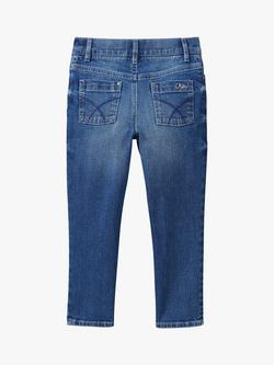 Crew Clothing Girls' Skinny Fit Mid Wash Jeans, Blue - view 2, Blue