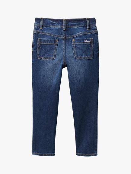 Crew Clothing Girls' Skinny Fit Dark Wash Jeans, Indigo - view 2, Indigo