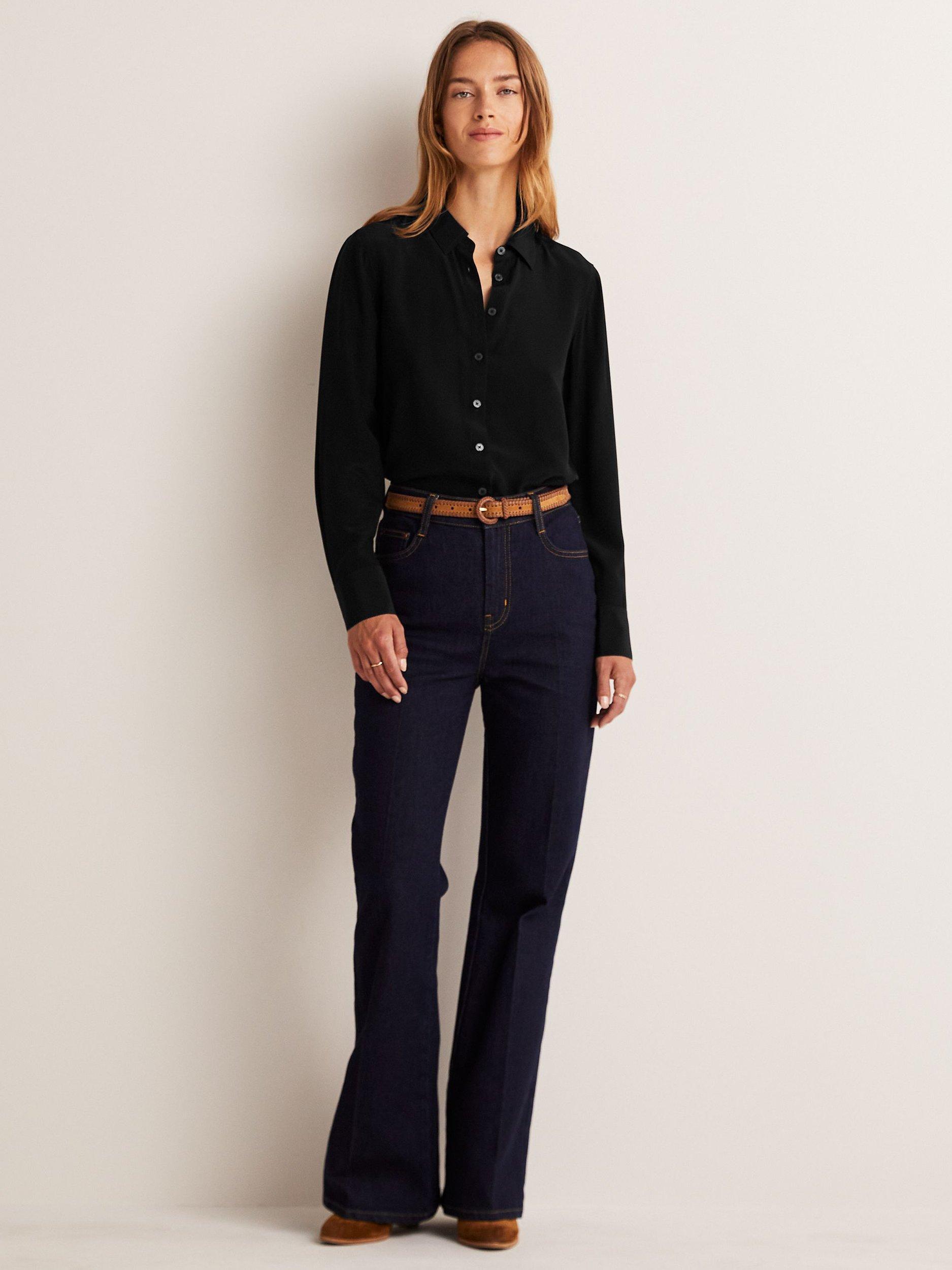 Boden The Silk Shirt, Black