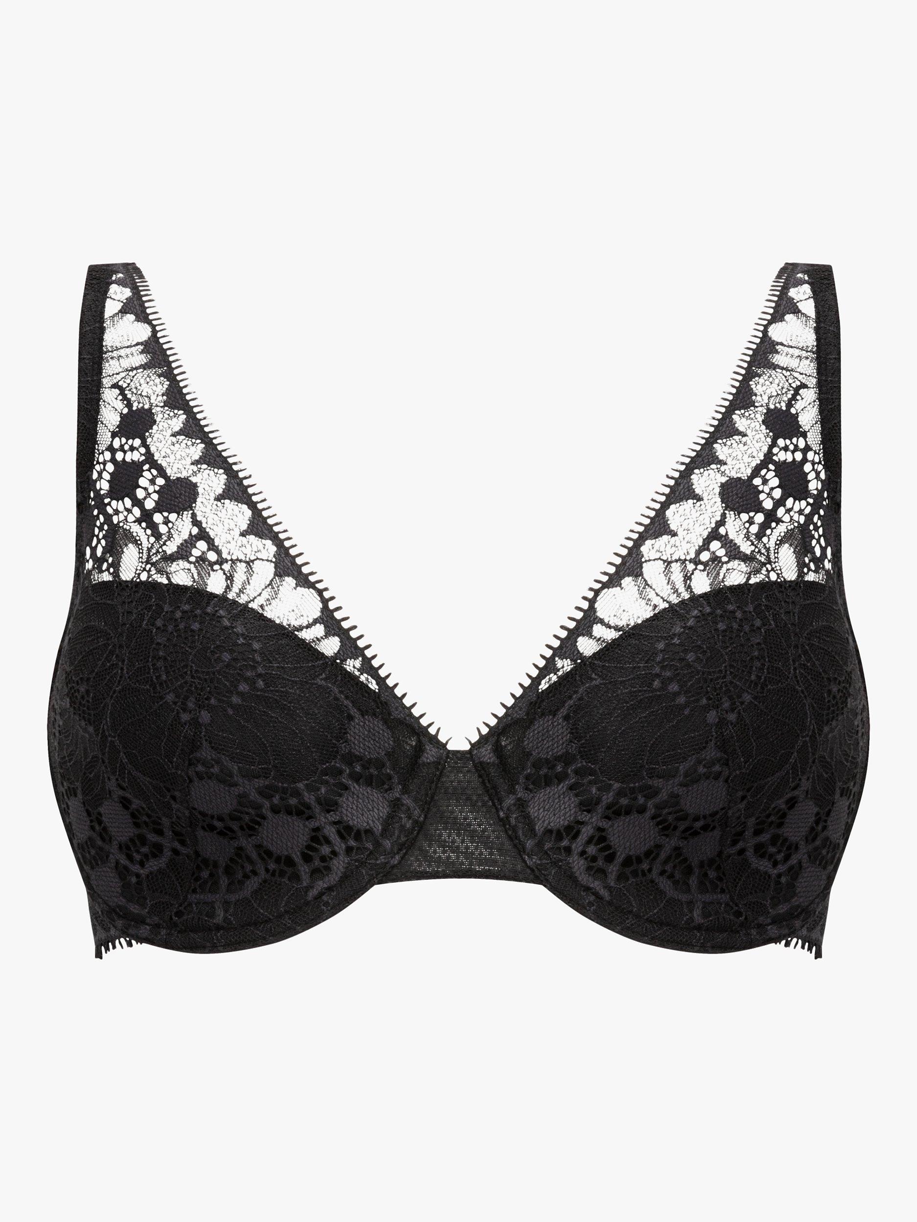 Product image 4 of 4, which shows Chantelle Day To Night Plunge Spacer Bra, Black, 32B