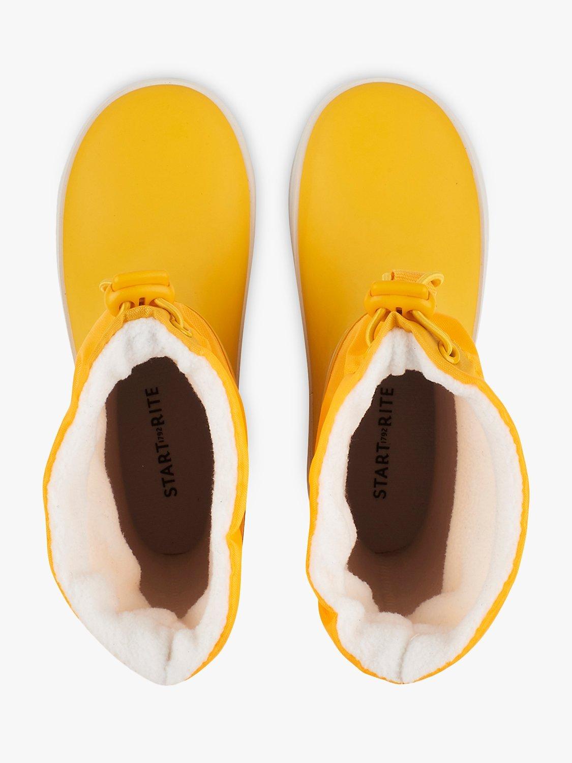 Start-Rite Kids' Puddle Wellington Boots, Yellow Plain, 4 Jnr