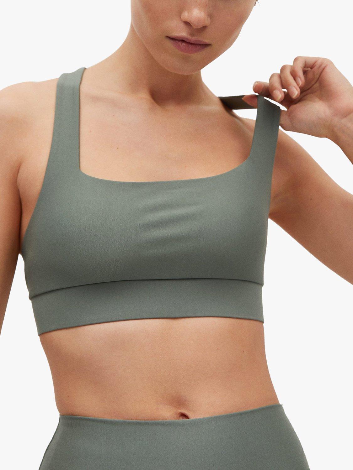 Mango Yves Sports Bra, Medium Green