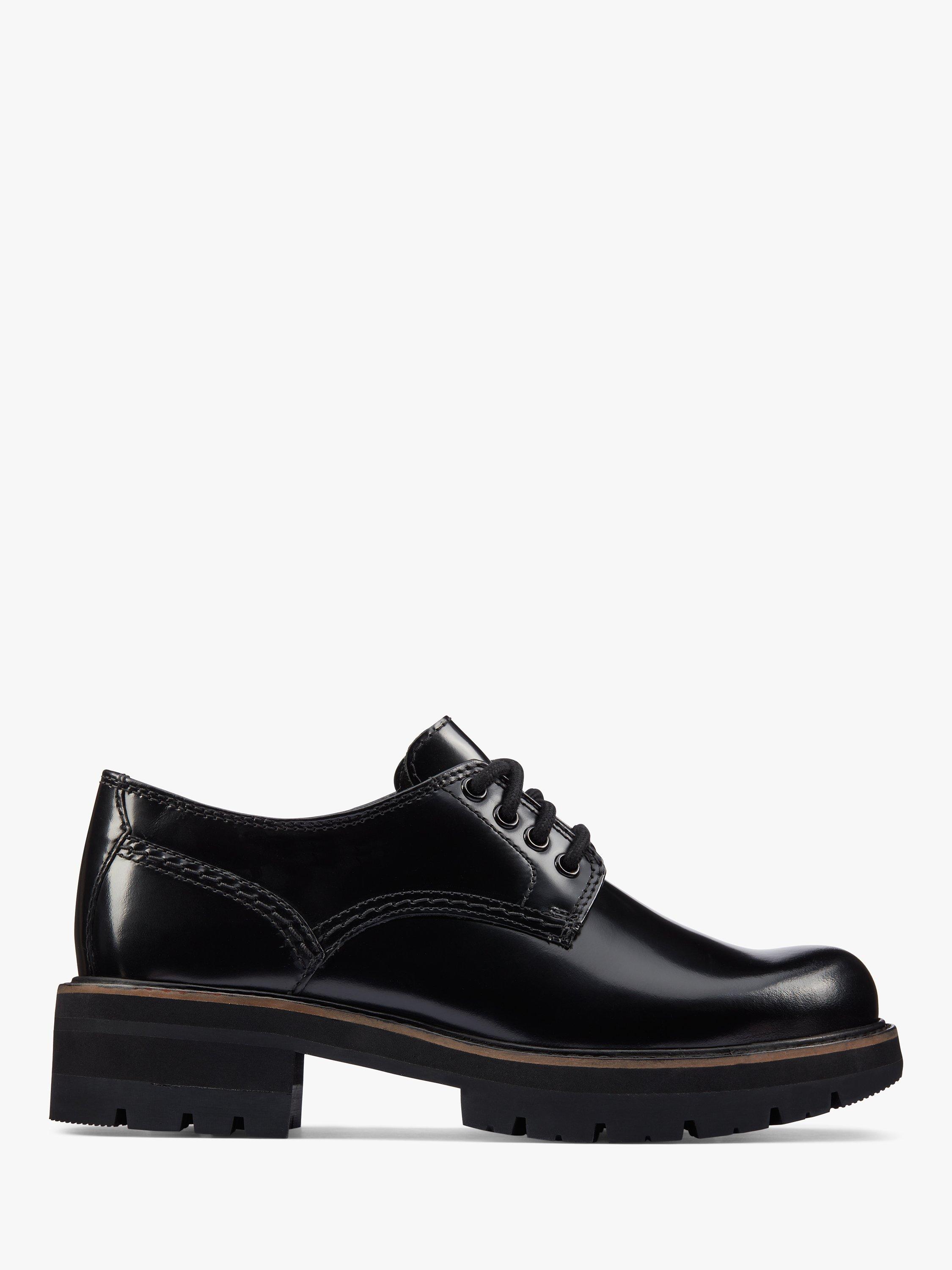 Clarks Orianna Leather Derby Shoes, Black