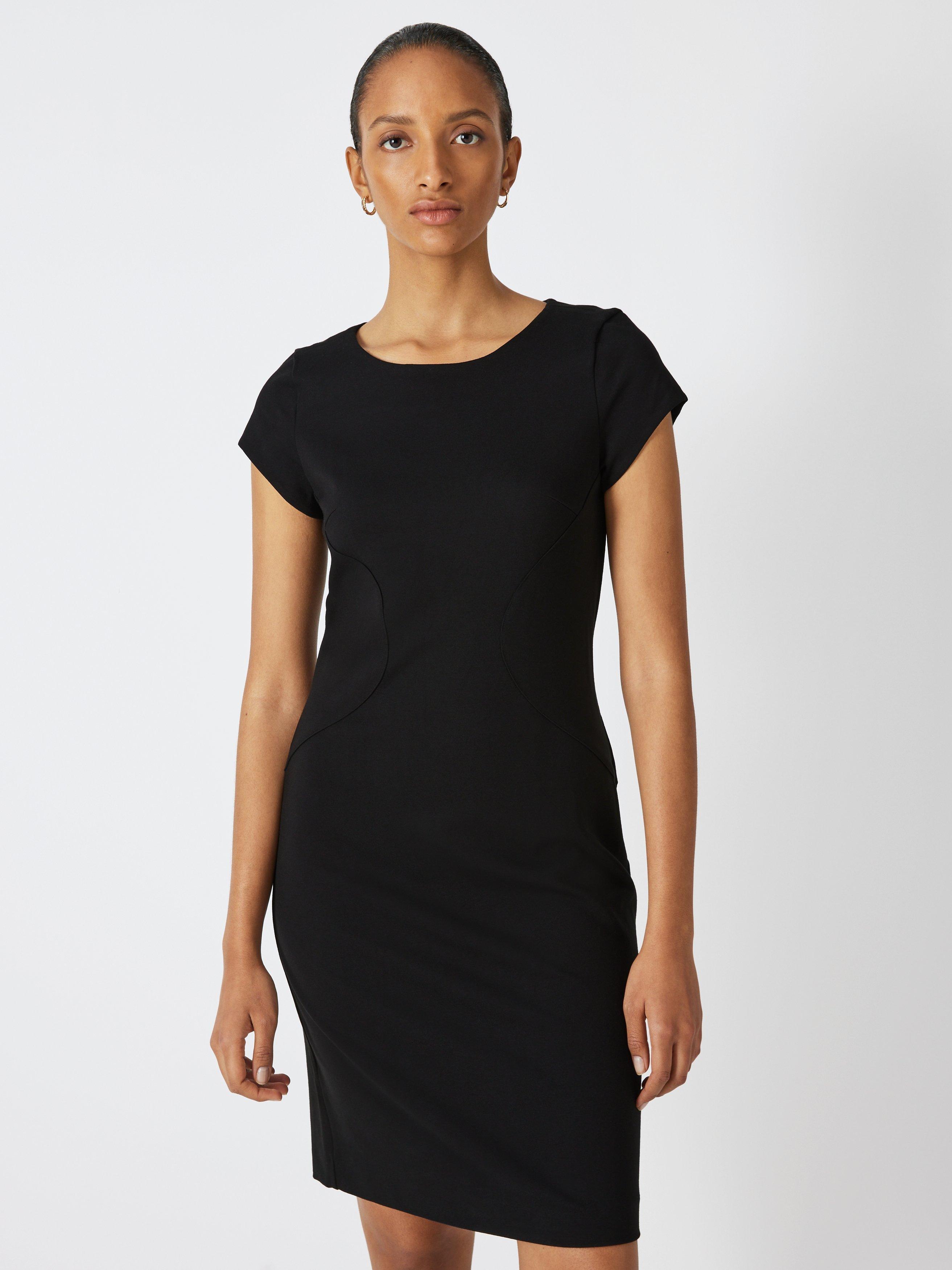 John Lewis Taylor Ponte Cap Sleeve Dress, Black