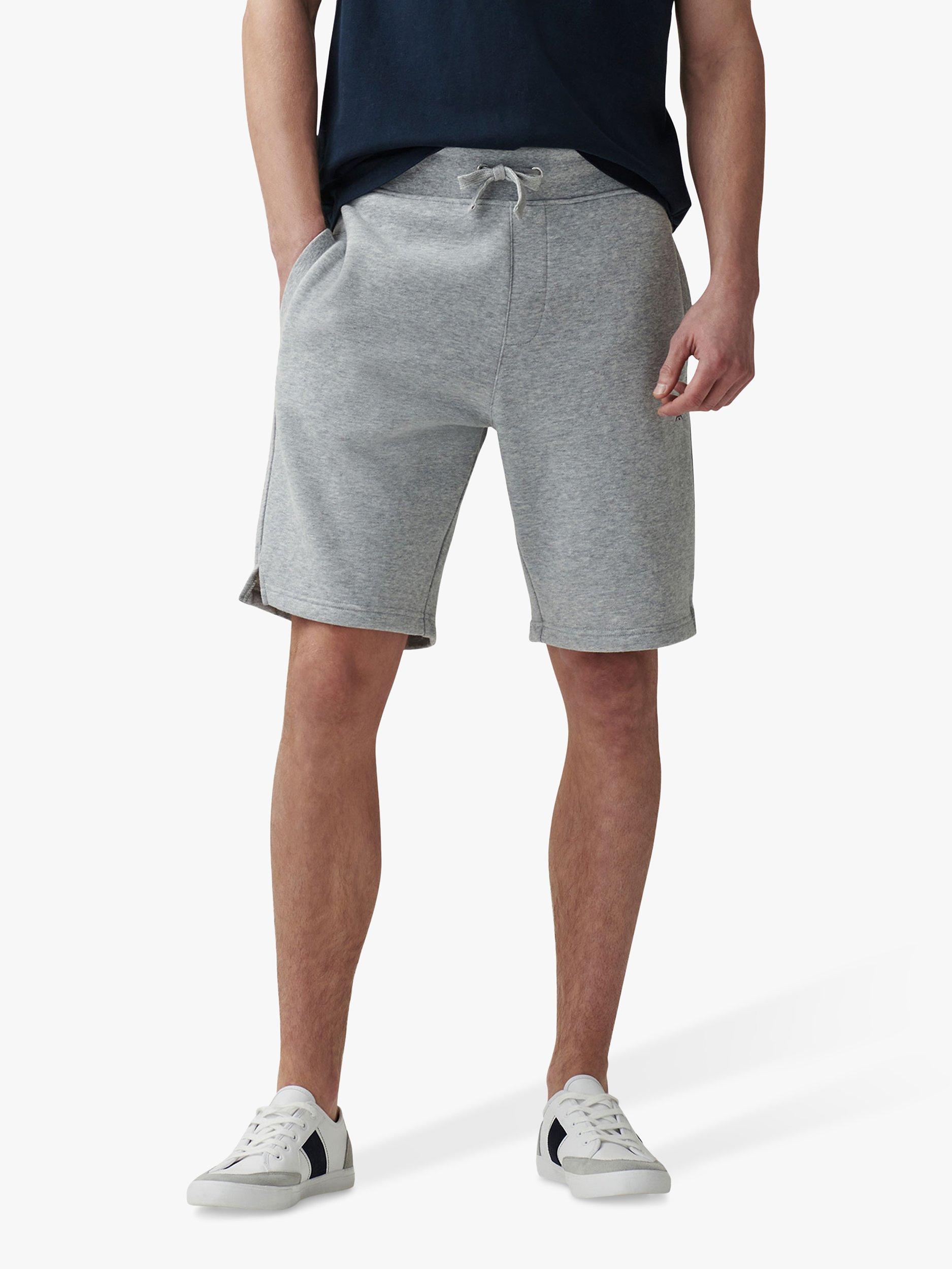 Crew Clothing Crossed Oars Cotton Blend Sweat Shorts, Grey Marl