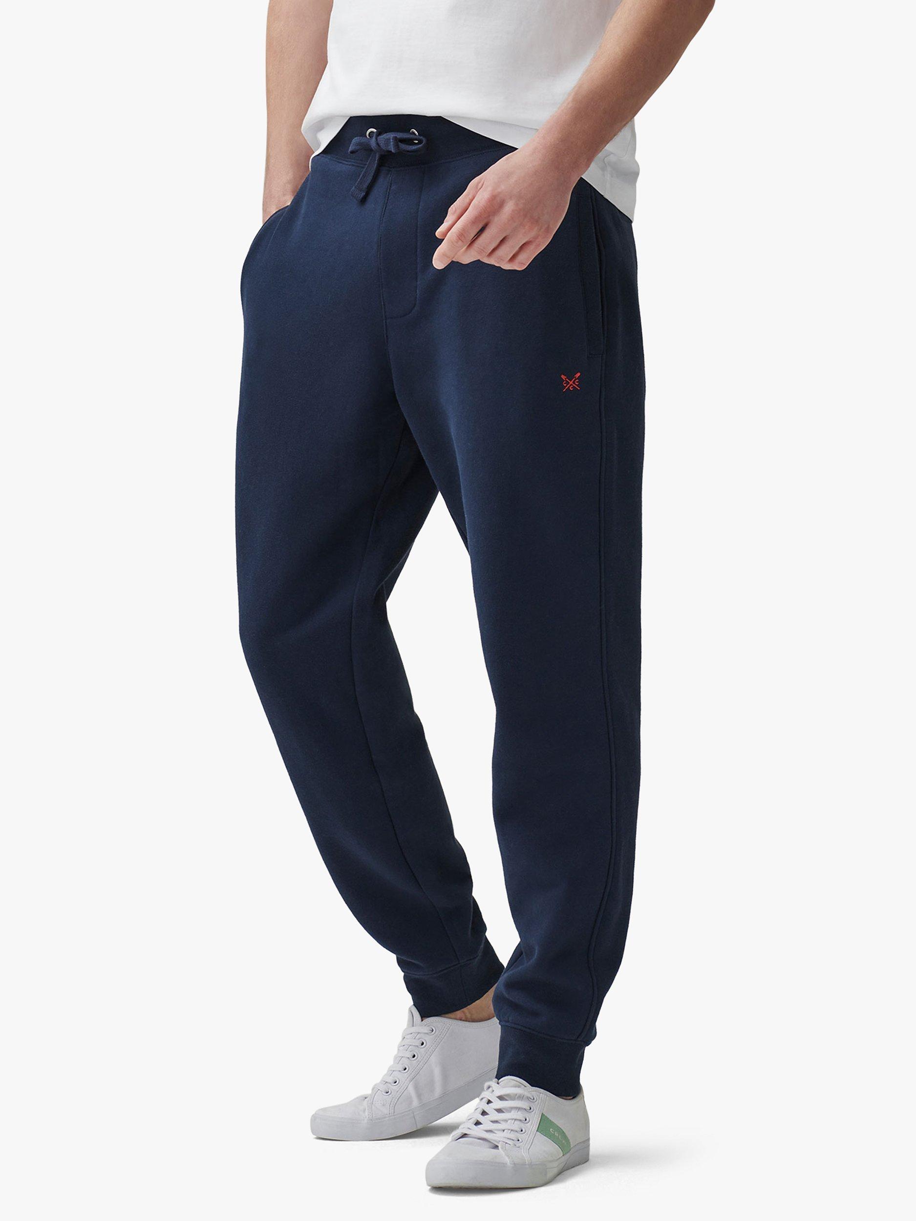 Crew Clothing Crossed Oars Cotton Blend Joggers, Navy