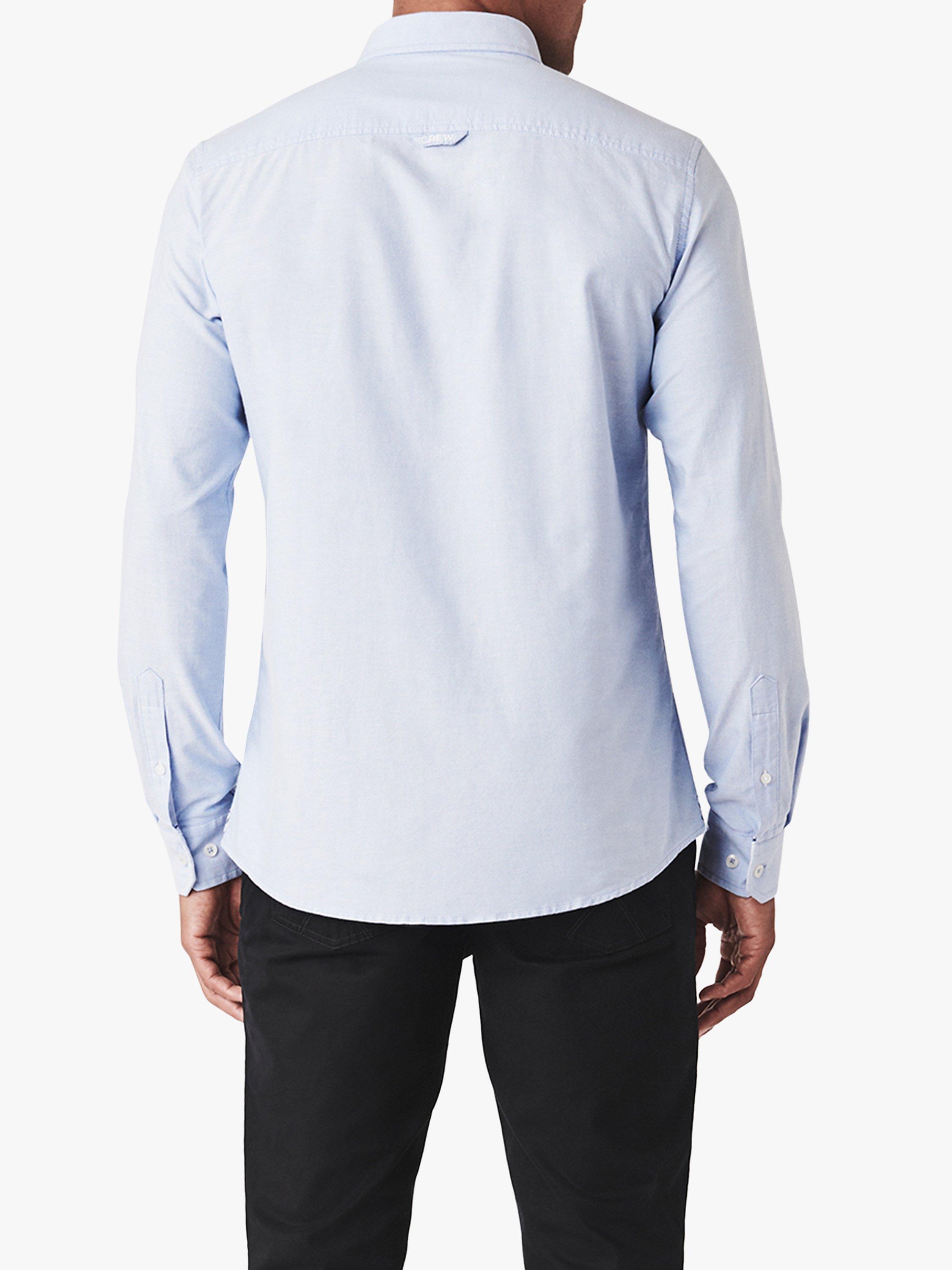 Product image 2 of 7, which shows Crew Clothing Slim Fit Long Sleeve Oxford Shirt, Light Blue, XS