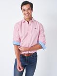 Crew Clothing Micro Stripe Cotton Shirt, Pink