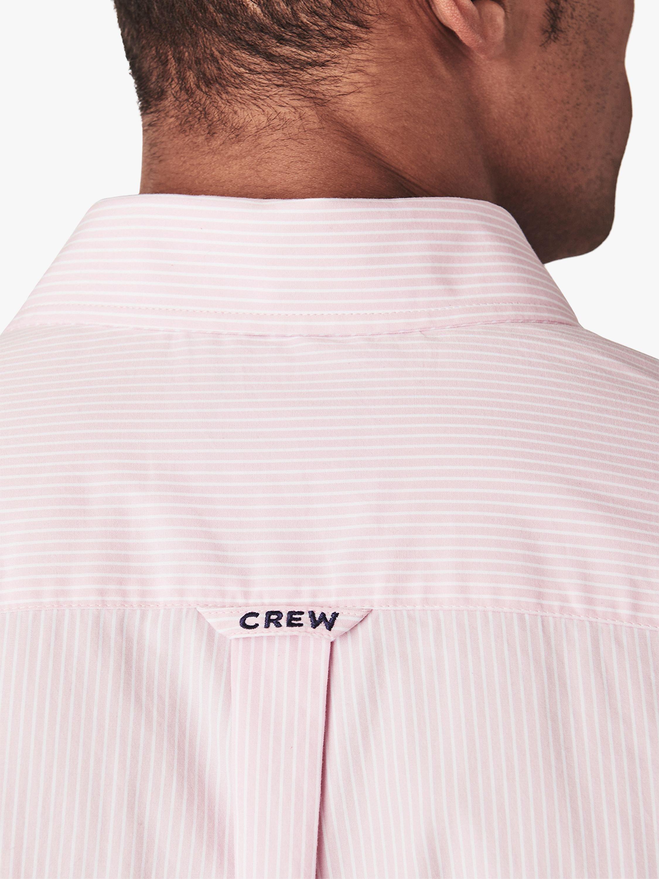 Product image 4 of 6, which shows Crew Clothing Micro Stripe Cotton Shirt, Pink, XS