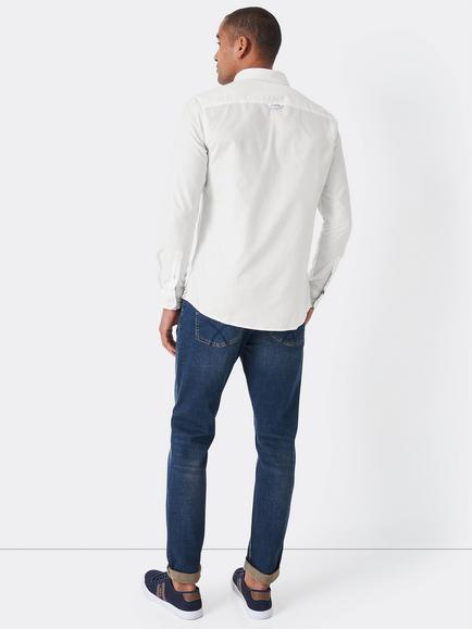 Crew Clothing Slim Fit Long Sleeve Oxford Shirt - view 2, White