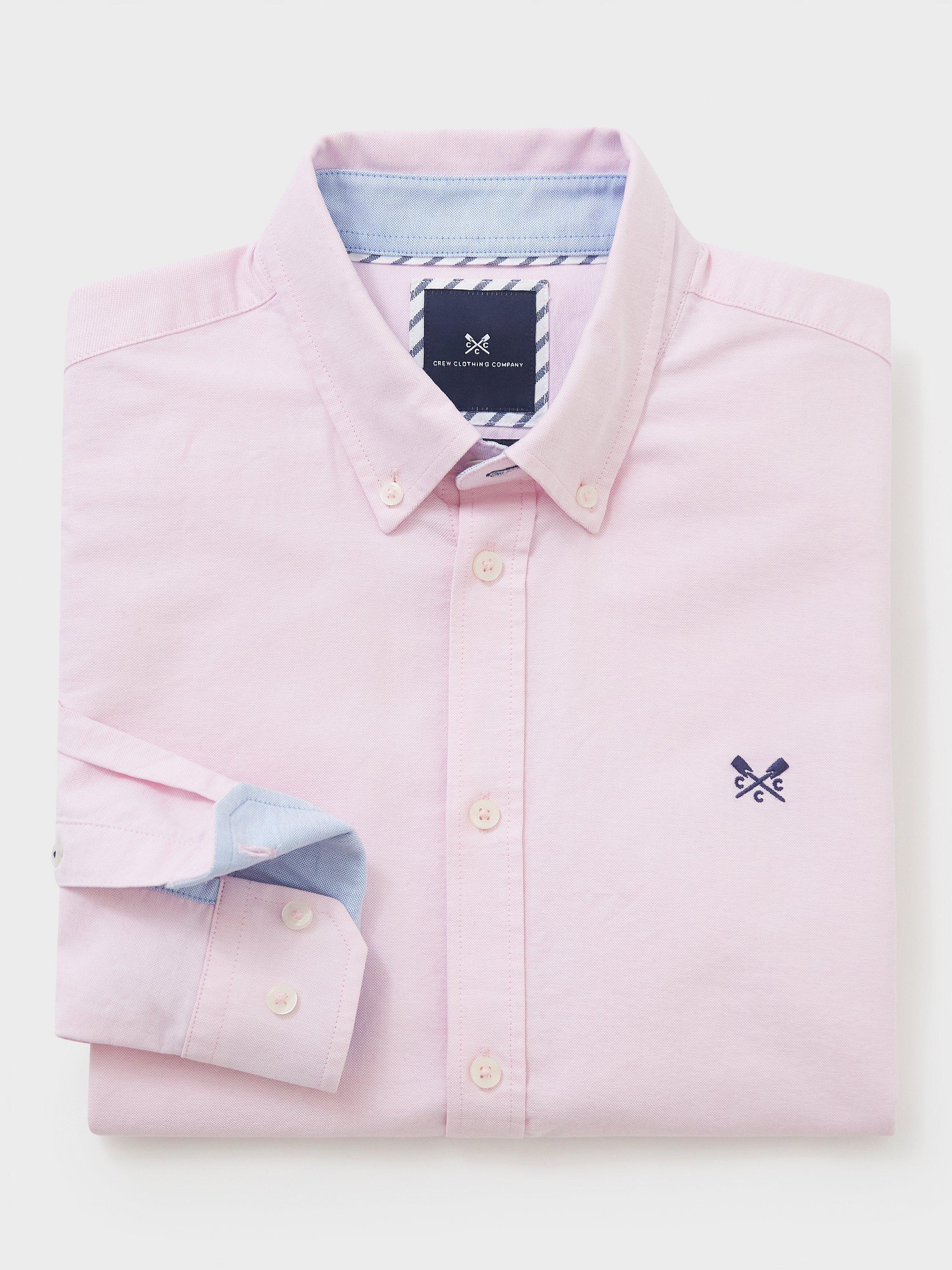 Product image 4 of 7, which shows Crew Clothing Slim Fit Long Sleeve Oxford Shirt, Light Pink, S