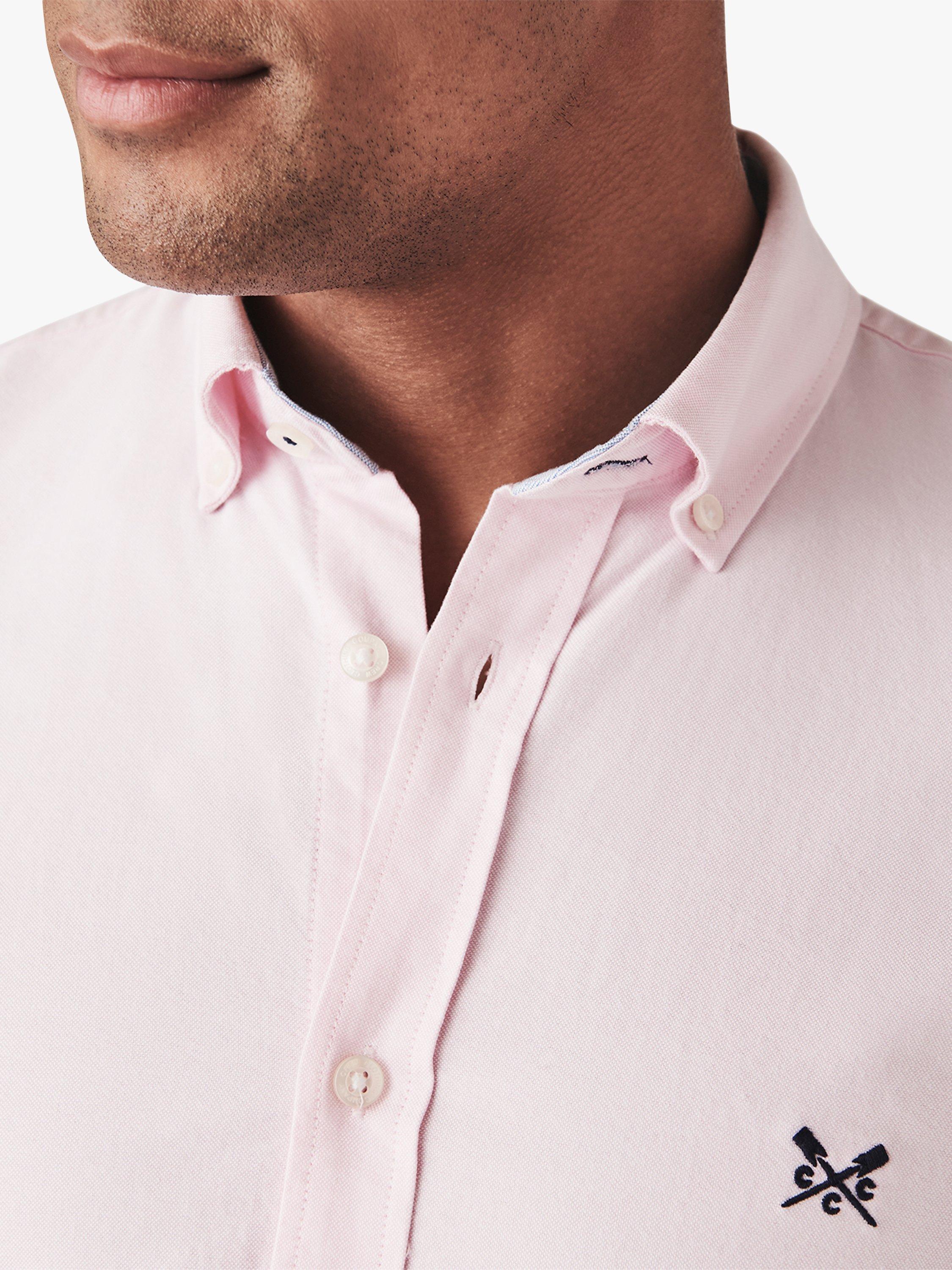 Product image 5 of 7, which shows Crew Clothing Slim Fit Long Sleeve Oxford Shirt, Light Pink, S