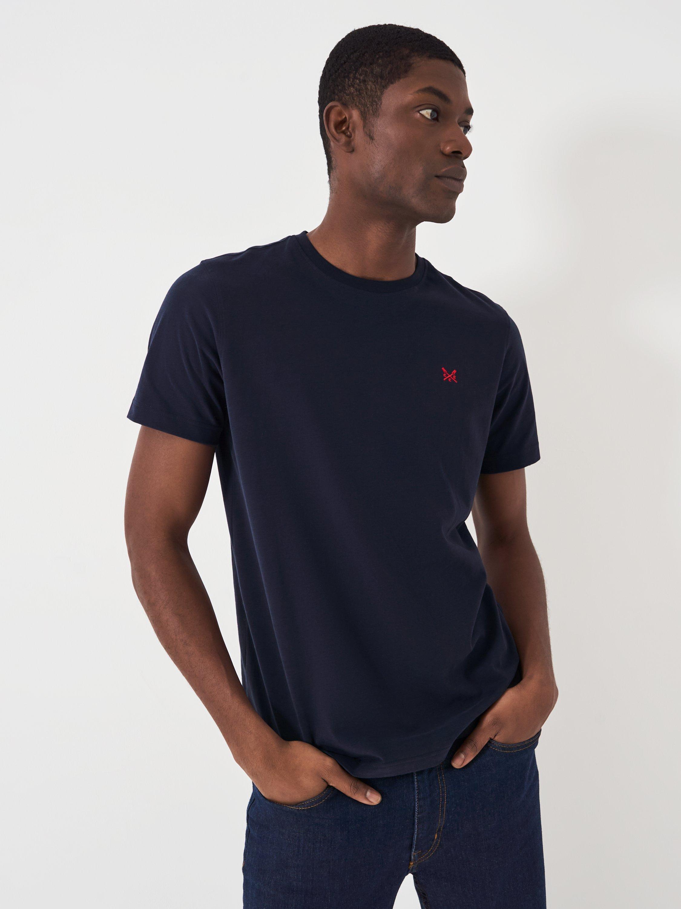 Product image 2 of 4, which shows Crew Clothing Crew Neck T-Shirt, Navy, XS