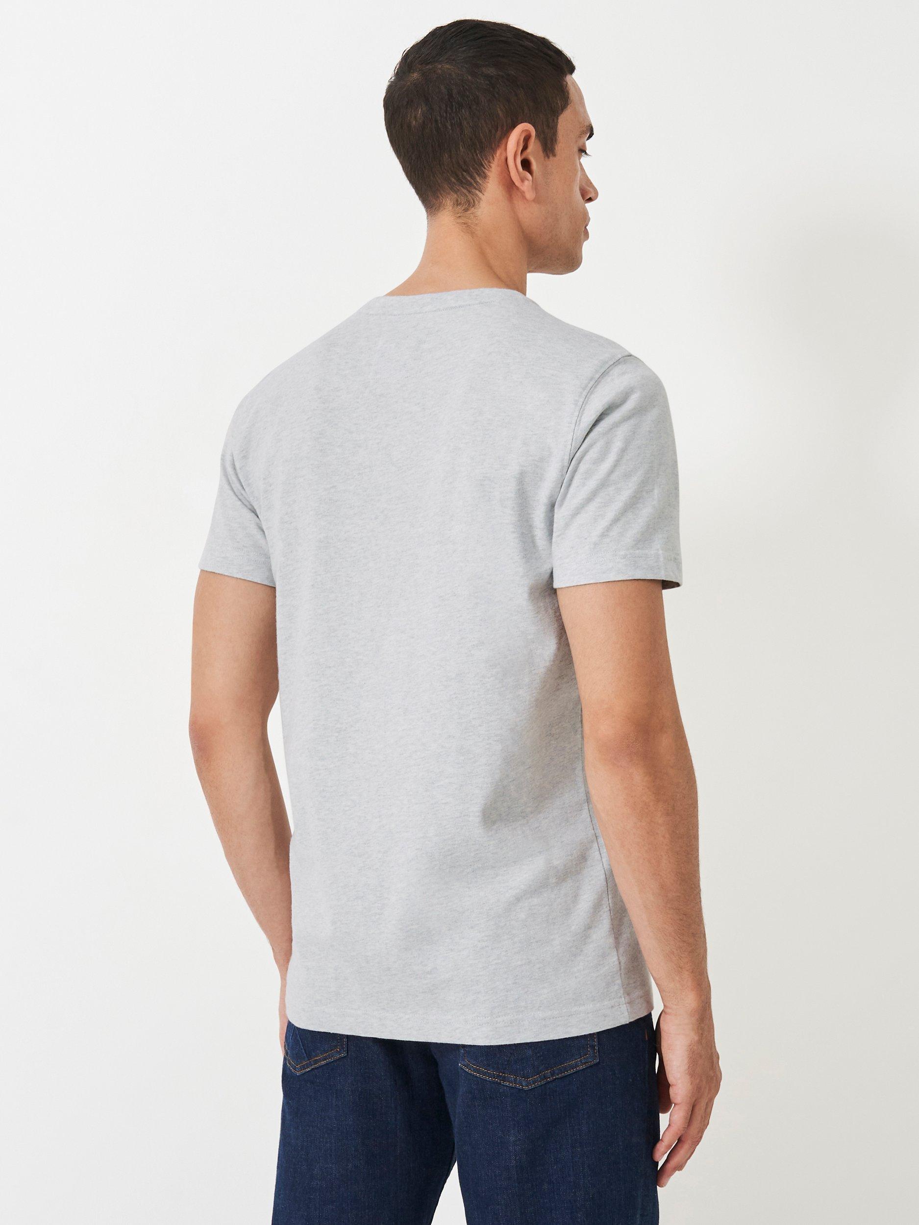 Product image 2 of 5, which shows Crew Clothing Crew Neck T-Shirt, Light Grey, XS