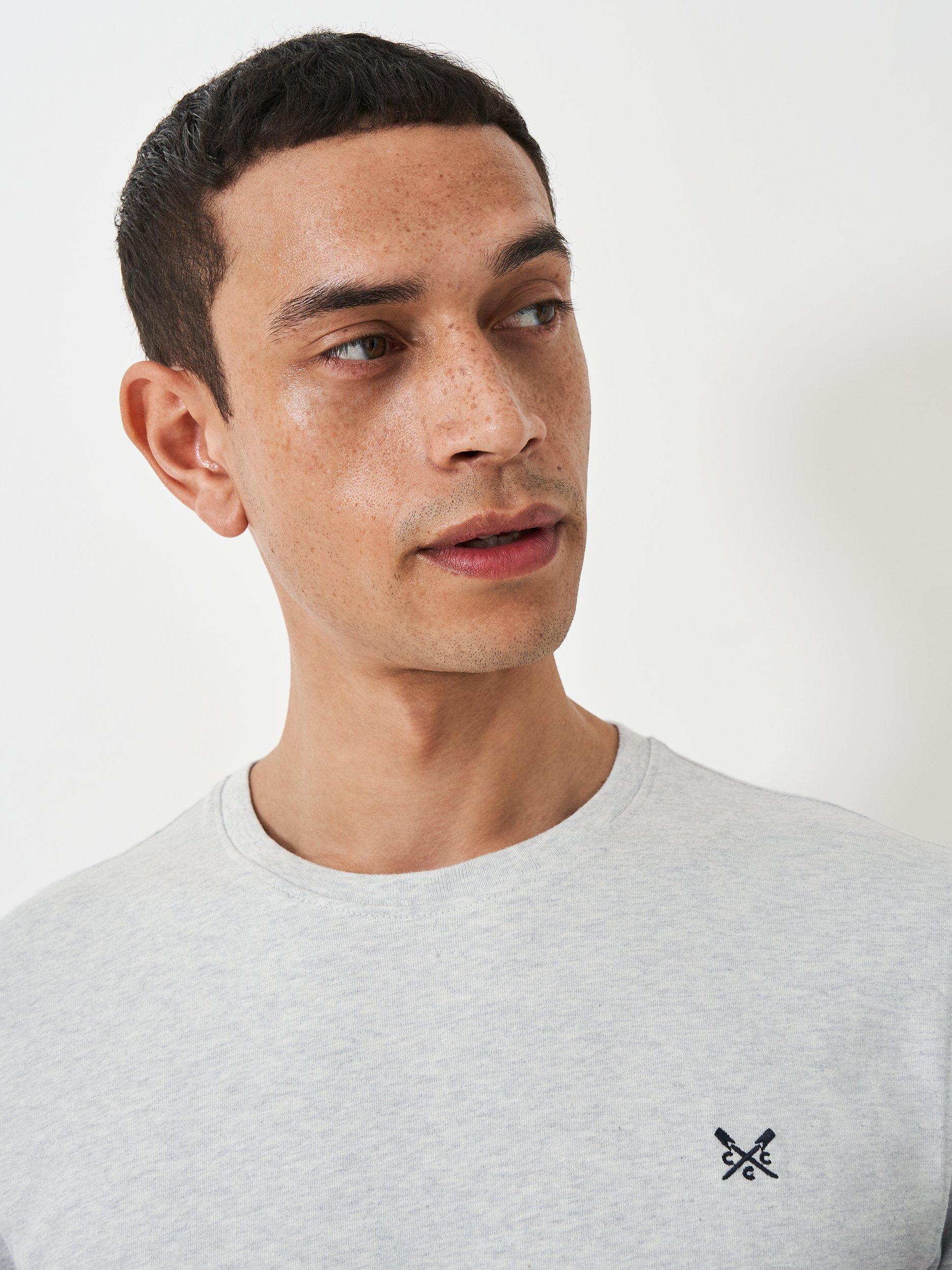 Product image 4 of 5, which shows Crew Clothing Crew Neck T-Shirt, Light Grey, XS