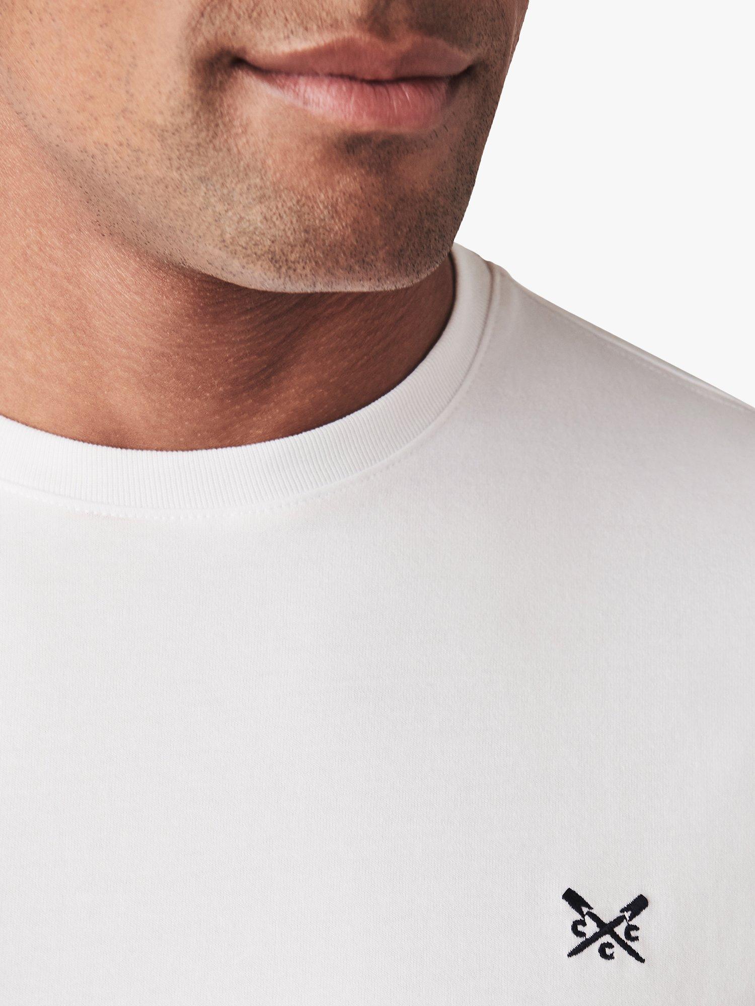 Product image 4 of 4, which shows Crew Clothing Crew Neck T-Shirt, White, XS