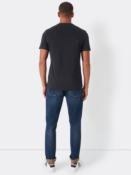Crew Clothing Crew Neck Cotton T-Shirt - view 2, Jet Black