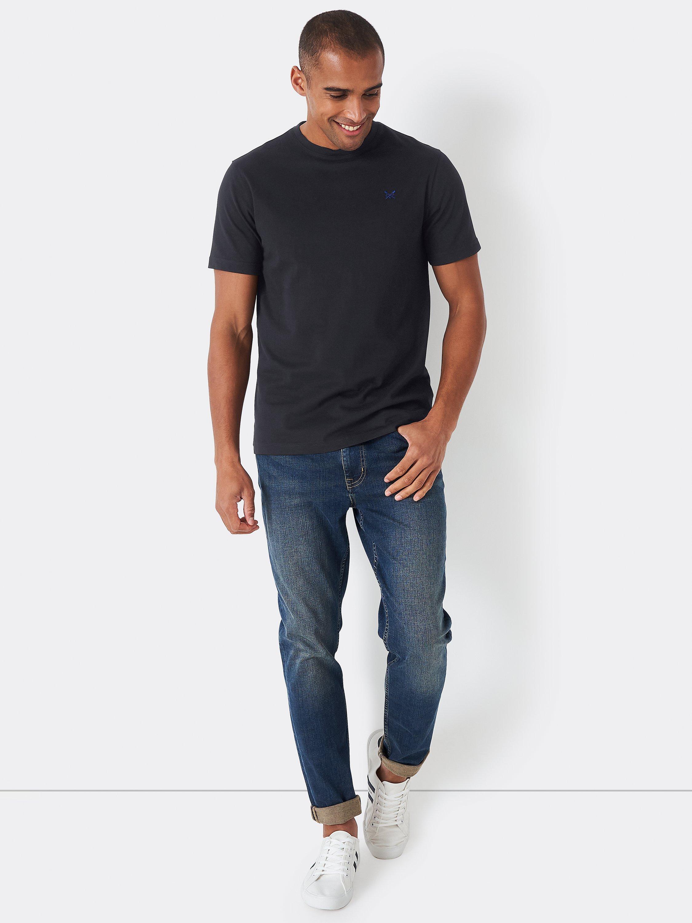 Product image 3 of 4, which shows Crew Clothing Crew Neck T-Shirt, Black, XS