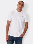 Crew Clothing Classic Pique Polo Shirt, White