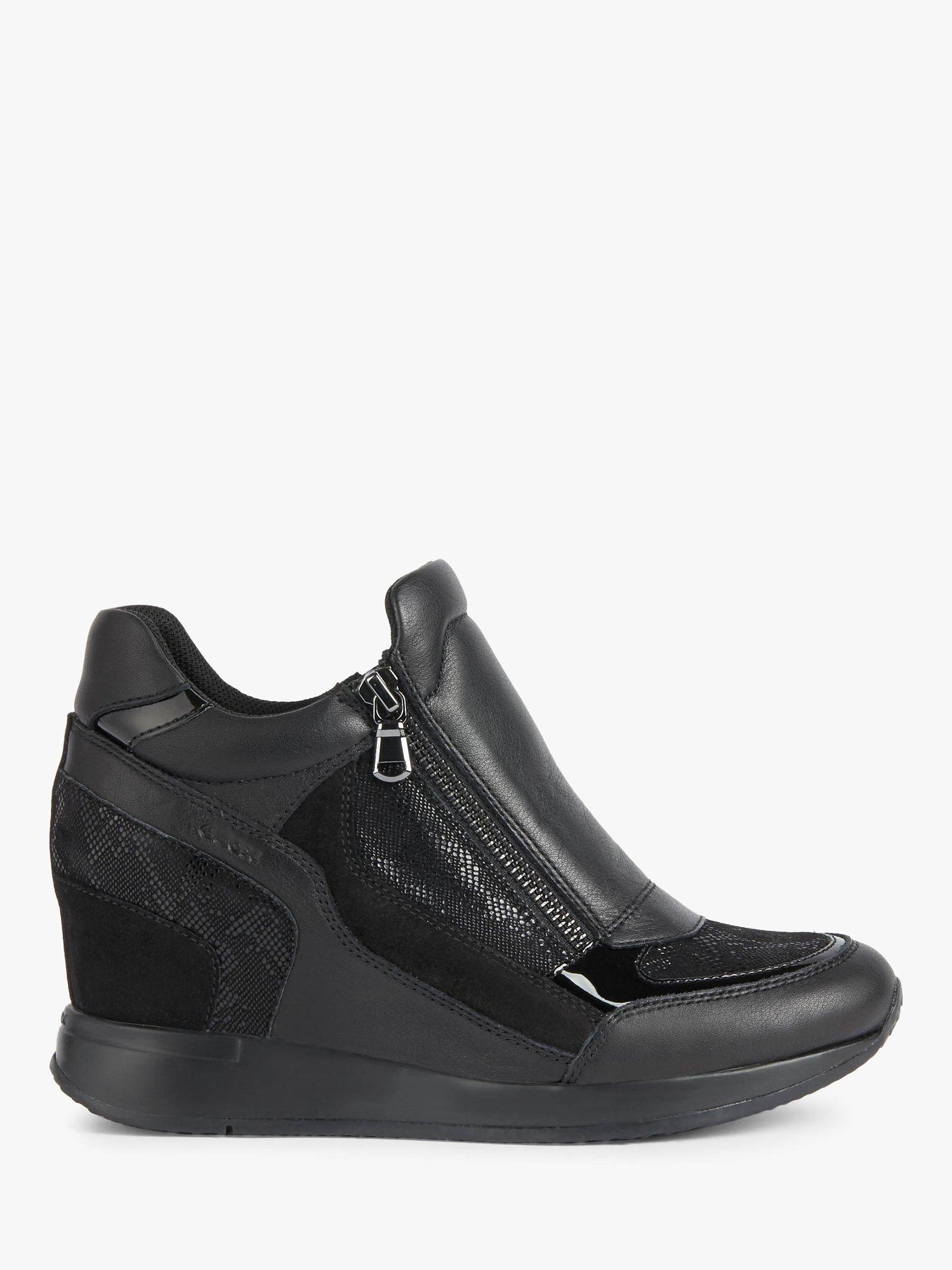 Geox Women's Nydame Zip Detail Trainers, Black, 3
