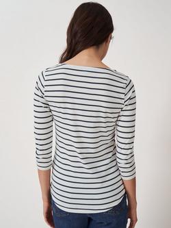 Crew Clothing Essential Breton Stripe Top - view 2, White/Navy
