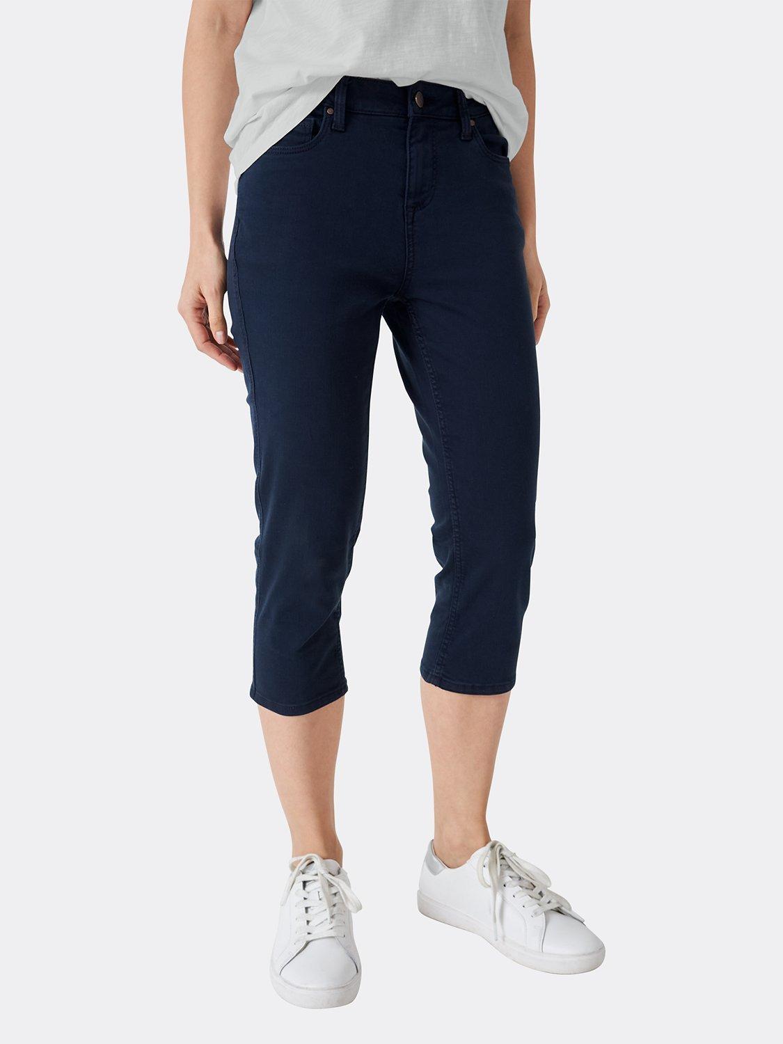 Crew Clothing Murray Cropped Trousers, Navy