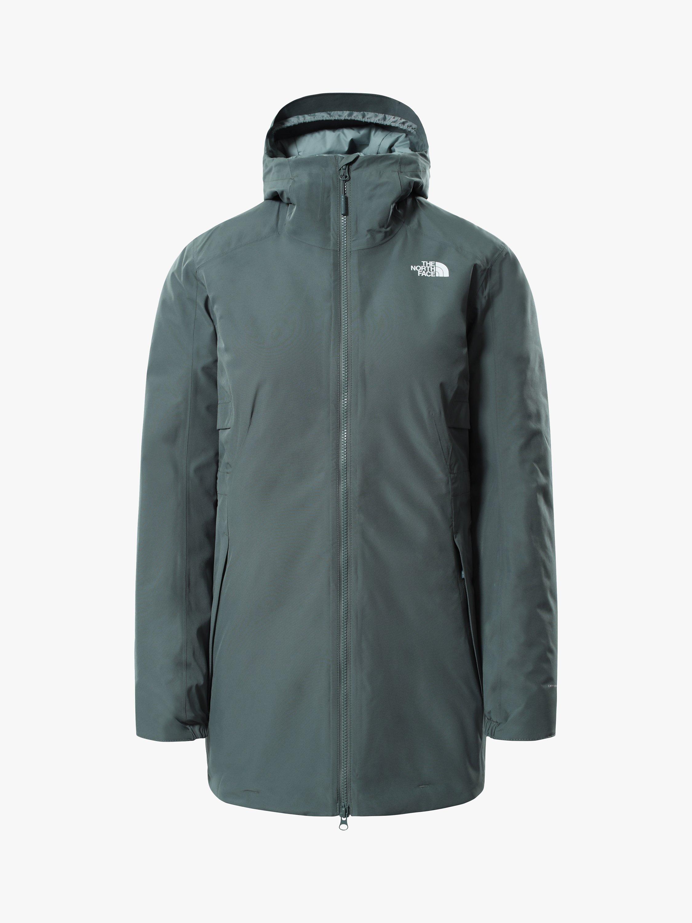The North Face Hikesteller Women's Insulated Waterproof Parka Jacket, Alsam Green/Silver Blue