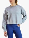 Zozimus Statement Cropped Sweatshirt, Marl Grey