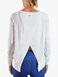 Zozimus Agility Split Back Long Sleeve Top, Lily White