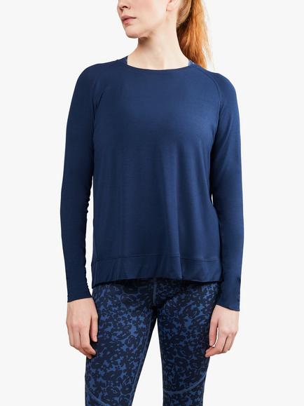 Zozimus Agility Split Back Long Sleeve Top, Midnight Blue