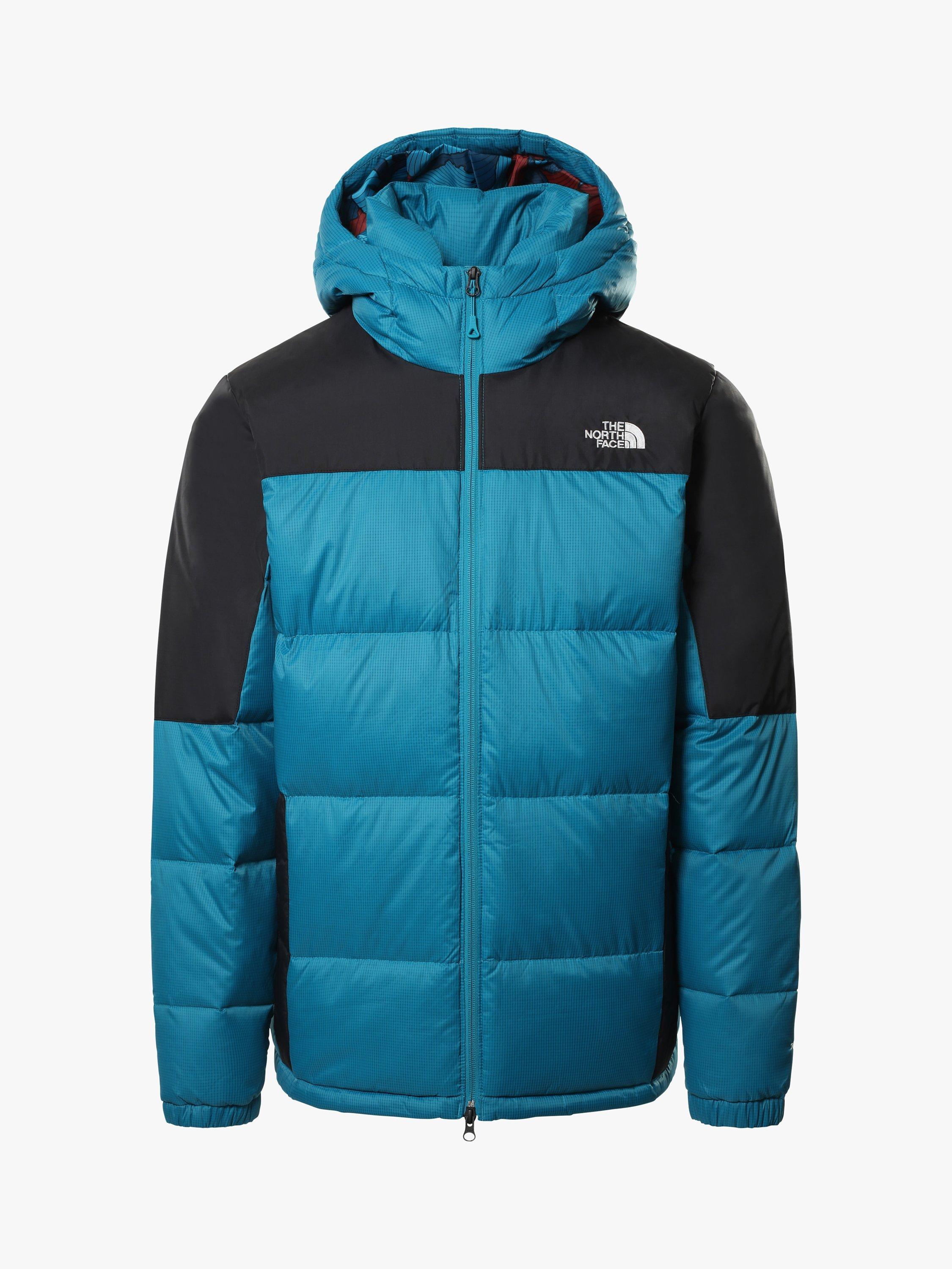 The North Face Diablo Down Men's Hooded Jacket, Enamel Blue/Tnf Black