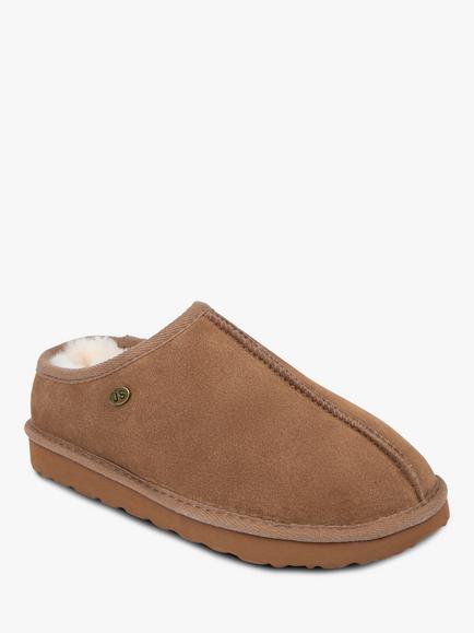 Just Sheepskin Louis Mule Slippers - view 2, Chestnut