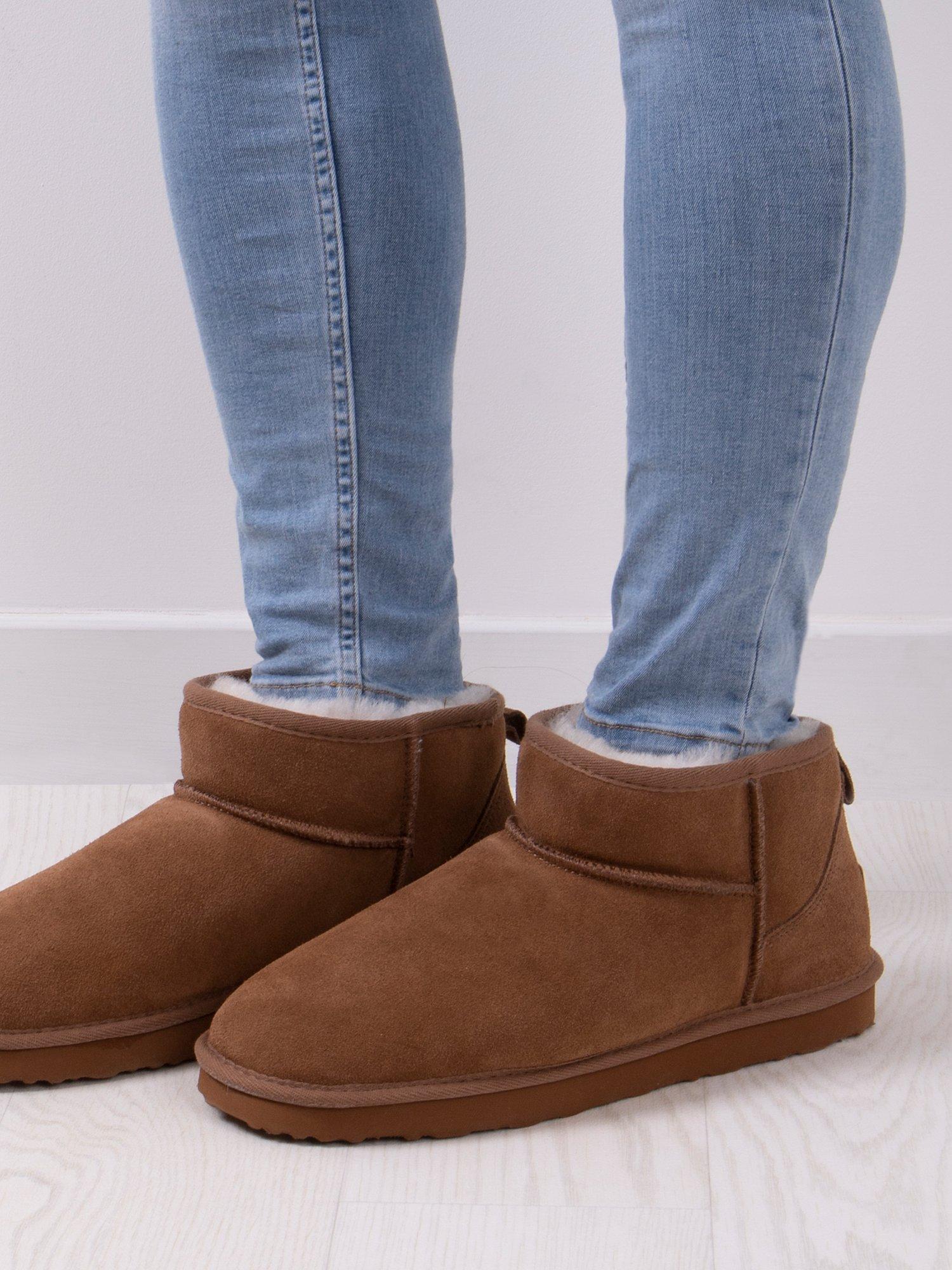 Sheepskin ankle boot slippers on sale